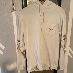 Cream pullover w/ gold sequence